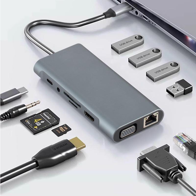 11-in-1 USB-C Docking Station with HDMI, Network Port, and All-in-One Converter for MacBook
11-in-1 USB-C Docking Station with HDMI, Network Port, and All-in-One Converter for MacBook