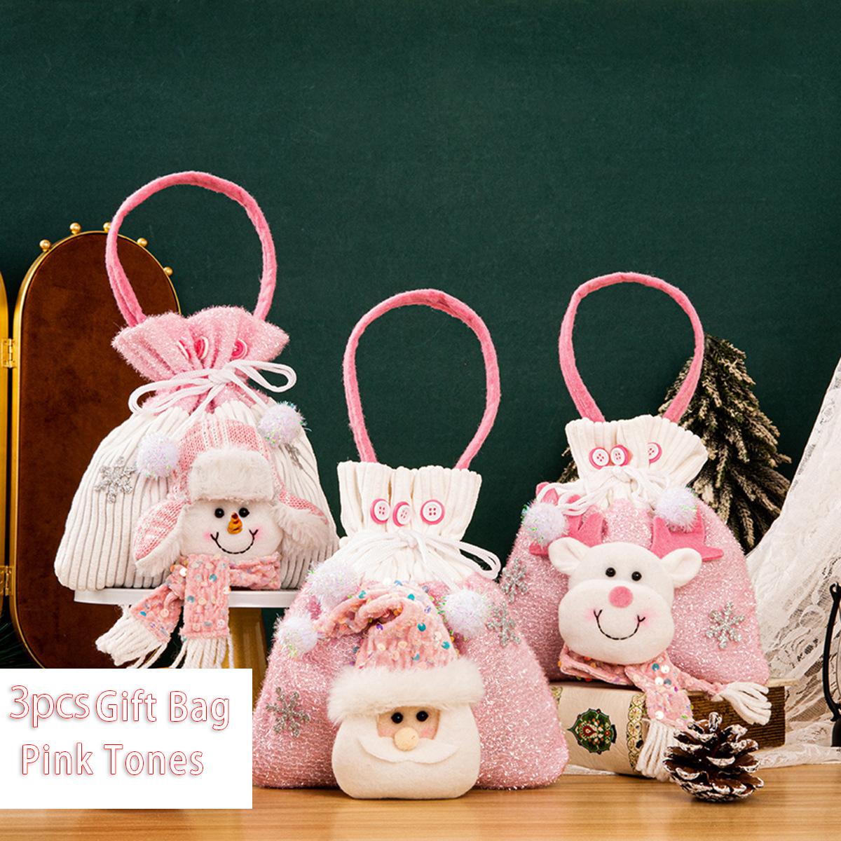 3PCS Christmas Gift Bag Pink Plush Christmas Gift Bag Christmas Eve Apple Bag Candy Bag 3PCS
3PCS Christmas Gift Bag Pink Plush Christmas Gift Bag Christmas Eve Apple Bag Candy Bag 3PCS