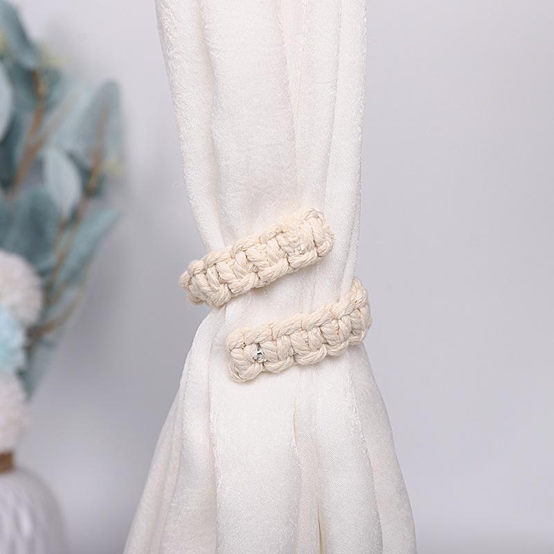 2pcs Handcrafted Knitted Curtain Tiebacks | Classic Design, Dual-Purpose as Decorative and Storage Accessory,with Multiple Hooks
2pcs Handcrafted Knitted Curtain Tiebacks | Classic Design, Dual-Purpose as Decorative and Storage Accessory,with Multiple Hooks