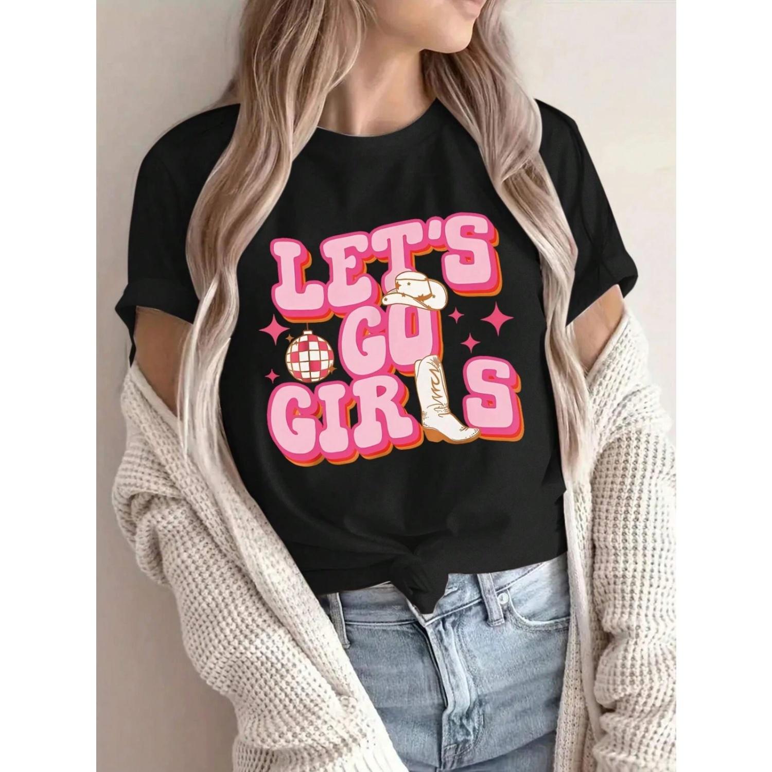 Women s Casual T-Shirt Disco Ball Graphic Letter Print Short Sleeve Round Neck Summer Fashion S чёрный
Women s Casual T-Shirt Disco Ball Graphic Letter Print Short Sleeve Round Neck Summer Fashion S чёрный