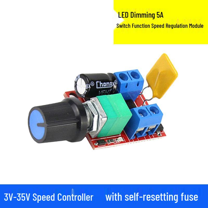 PWM DC Motor Speed Controller 3V-35V with Adjustable LED Dimming and Speed Control Module
PWM DC Motor Speed Controller 3V-35V with Adjustable LED Dimming and Speed Control Module