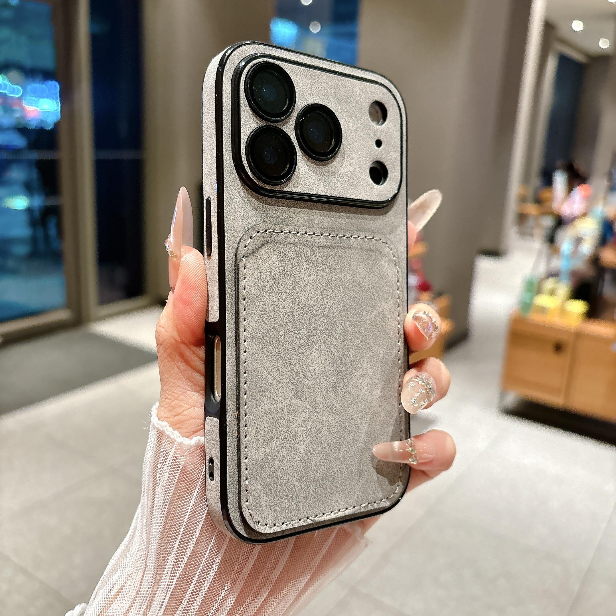 Wallet Card Holder Suede Leather Phone Case For iPhone 17 16 15 14 13 Plus Pro Max Business Insert Card Matte Lens Glass Cover iPhone 13 світло-сірий колір
Wallet Card Holder Suede Leather Phone Case For iPhone 17 16 15 14 13 Plus Pro Max Business Insert Card Matte Lens Glass Cover iPhone 13 світло-сірий колір