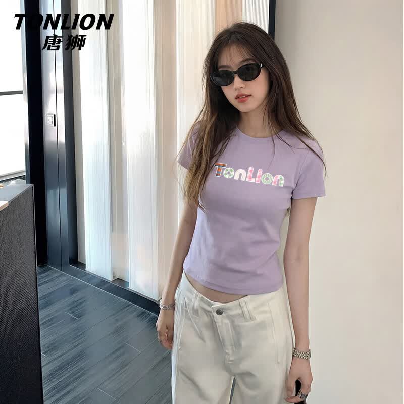 TonLion Women s Slim-Fit Letter Print Short Sleeve T-Shirt 2XL
TonLion Women s Slim-Fit Letter Print Short Sleeve T-Shirt 2XL