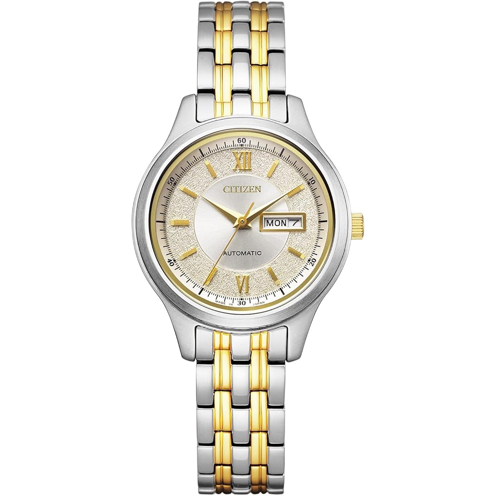 Жіночий автоматичний годинник CITIZEN, CITIZEN COLLECTION PD7154-61P, Водонепроникний, Сріблястий, Золотий, Сапфірове скло, Аналоговий, Простий дизайн, Секундна стрілка, D
Жіночий автоматичний годинник CITIZEN, CITIZEN COLLECTION PD7154-61P, Водонепроникний, Сріблястий, Золотий, Сапфірове скло, Аналоговий, Простий дизайн, Секундна стрілка, D