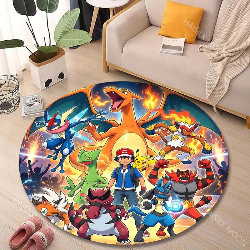 Multiple Styles Pokemon Ash Ketchum Print Round Rugs for Living Room Bedroom Floor Mats Kids Room Household Carpet Home Decor 60cm
Multiple Styles Pokemon Ash Ketchum Print Round Rugs for Living Room Bedroom Floor Mats Kids Room Household Carpet Home Decor 60cm