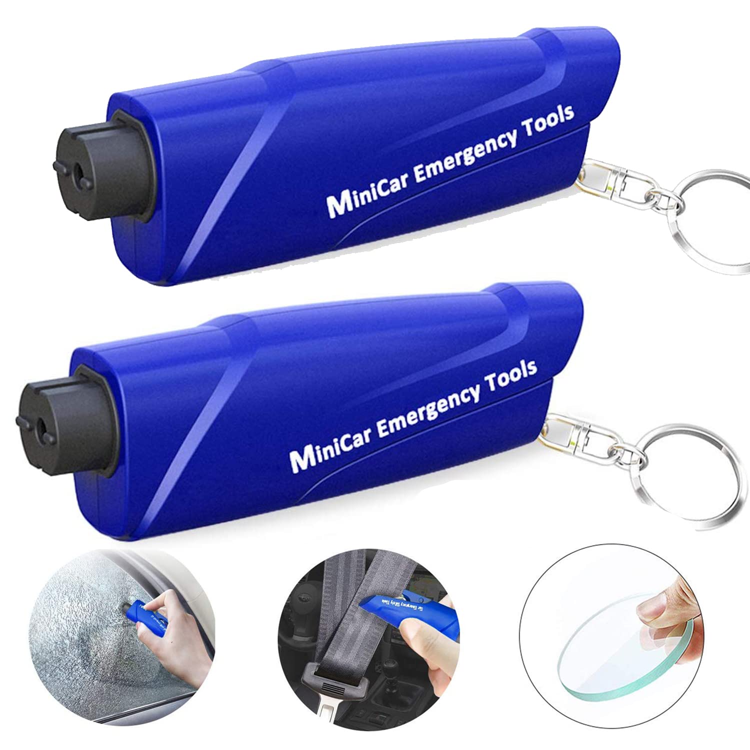Safety Hammer with Seatbelt Cutter for Car and Home. Alloy Hammer Head Breaks Glass in 1 Second. (Blue 2 Pack)
Safety Hammer with Seatbelt Cutter for Car and Home. Alloy Hammer Head Breaks Glass in 1 Second. (Blue 2 Pack)