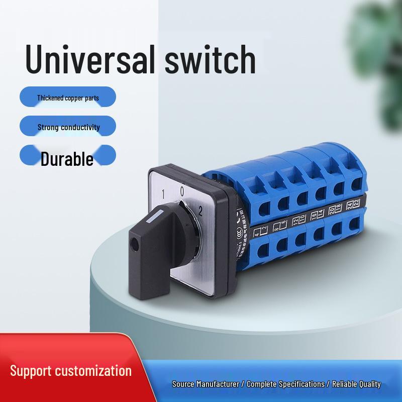 Universal 25A LW26-25 M07/4 Changeover Switch for Star-Delta Start, Stove Adjustment, and Dual-Speed with Four Positions
Universal 25A LW26-25 M07/4 Changeover Switch for Star-Delta Start, Stove Adjustment, and Dual-Speed with Four Positions