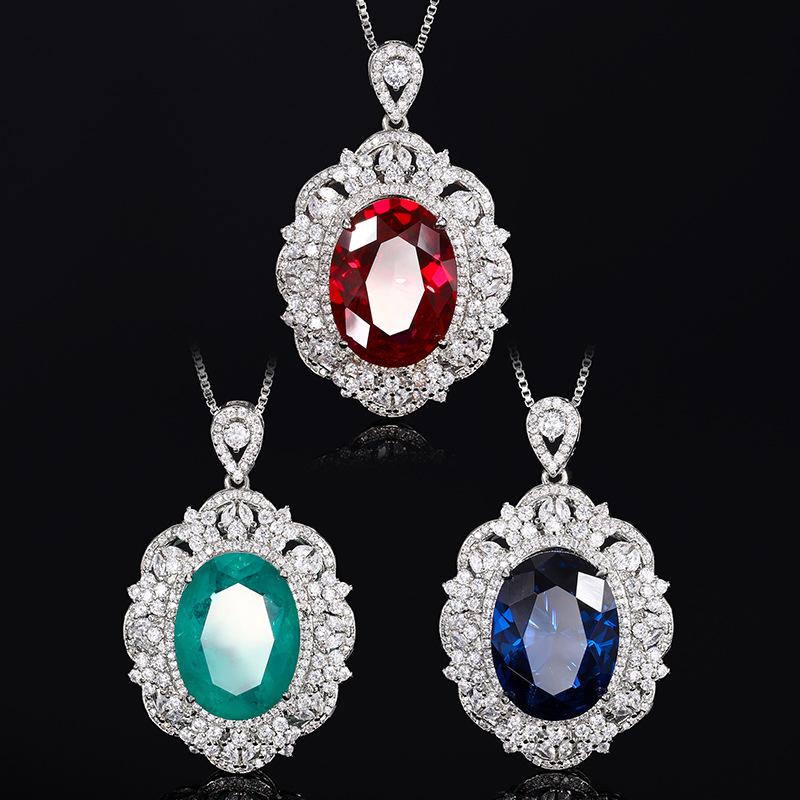 Jewelry Copper Bottom Gold-Plated Simulation Red Corundum Blue Spinel Light Luxury Pendant Female 15 * 20
Jewelry Copper Bottom Gold-Plated Simulation Red Corundum Blue Spinel Light Luxury Pendant Female 15 * 20