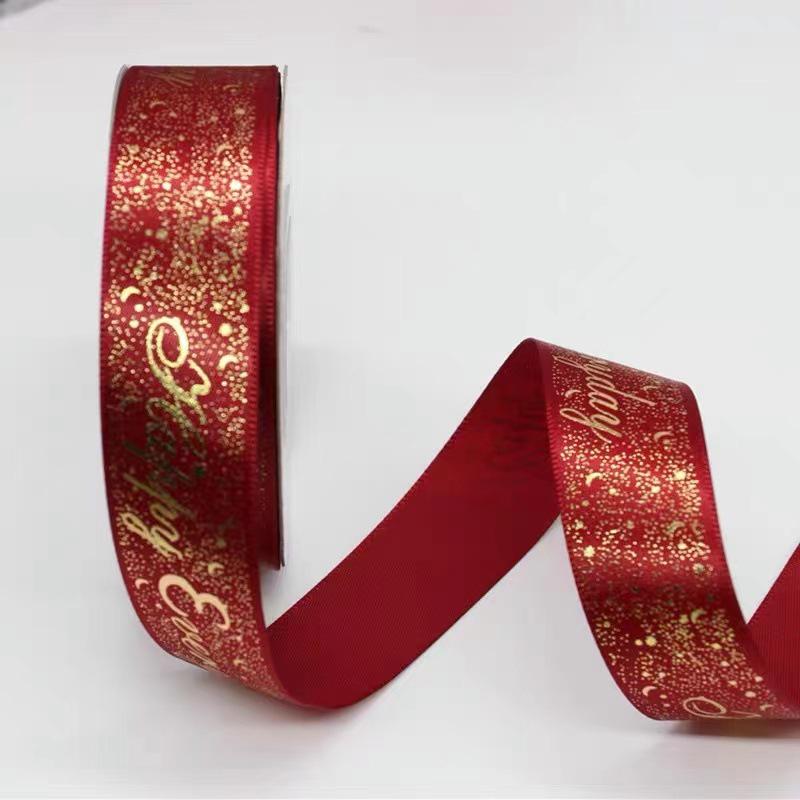 Christmas Ribbon: Colorful Glossy Satin with Hot Stamping - 2.5cm for Gift Packaging & Party Decor
Christmas Ribbon: Colorful Glossy Satin with Hot Stamping - 2.5cm for Gift Packaging & Party Decor