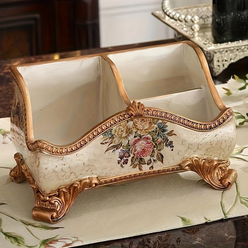 1PC Vintage Floral Pattern Resin Tray - Abstract Design Double Grid Remote Control Storage Rack and Desktop Organizer рожевий
1PC Vintage Floral Pattern Resin Tray - Abstract Design Double Grid Remote Control Storage Rack and Desktop Organizer рожевий