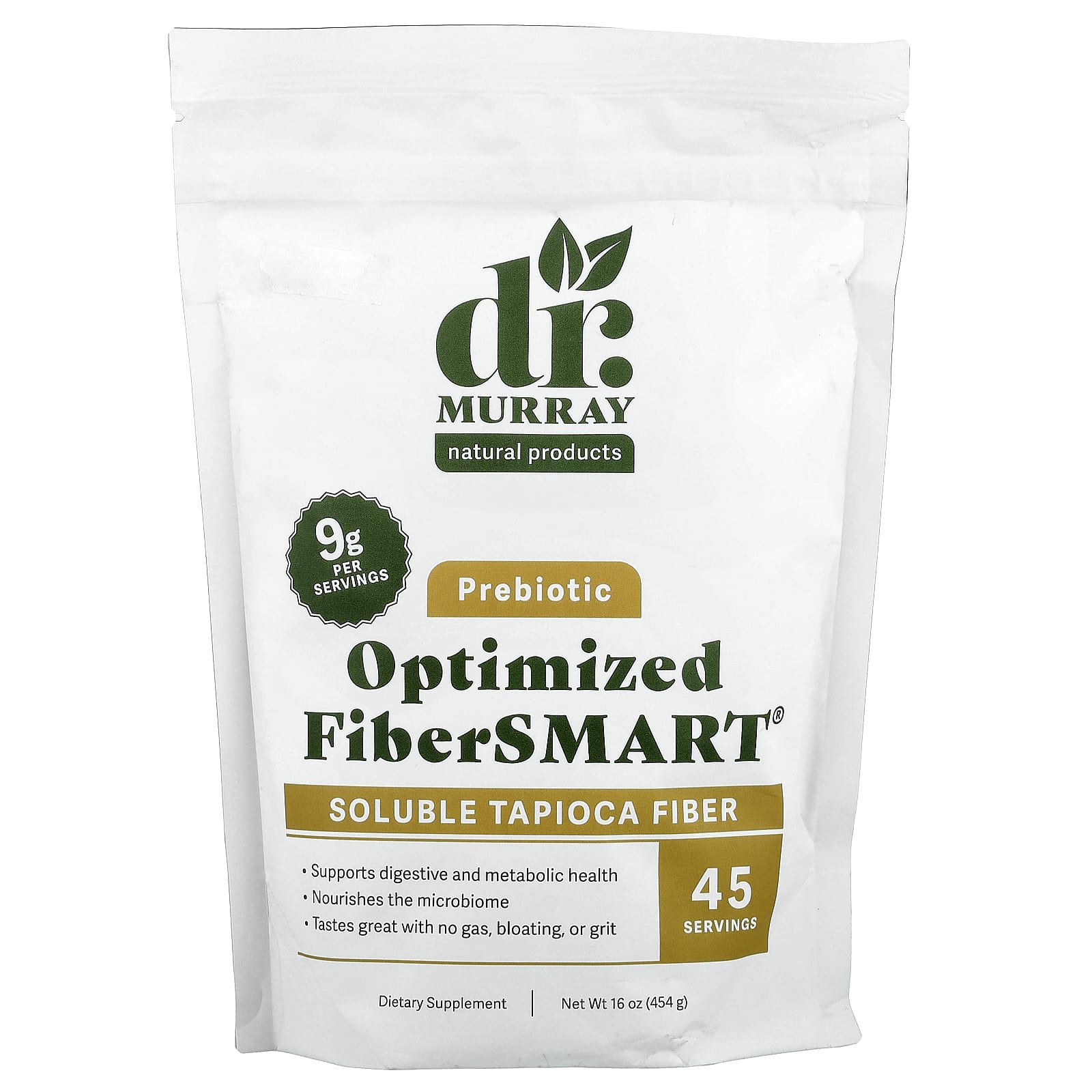 Dr. Murray S, Prebiotic, Optimized Fibersmart® Soluble Tapioca Fiber, 454G (16Oz)
Dr. Murray S, Prebiotic, Optimized Fibersmart® Soluble Tapioca Fiber, 454G (16Oz)