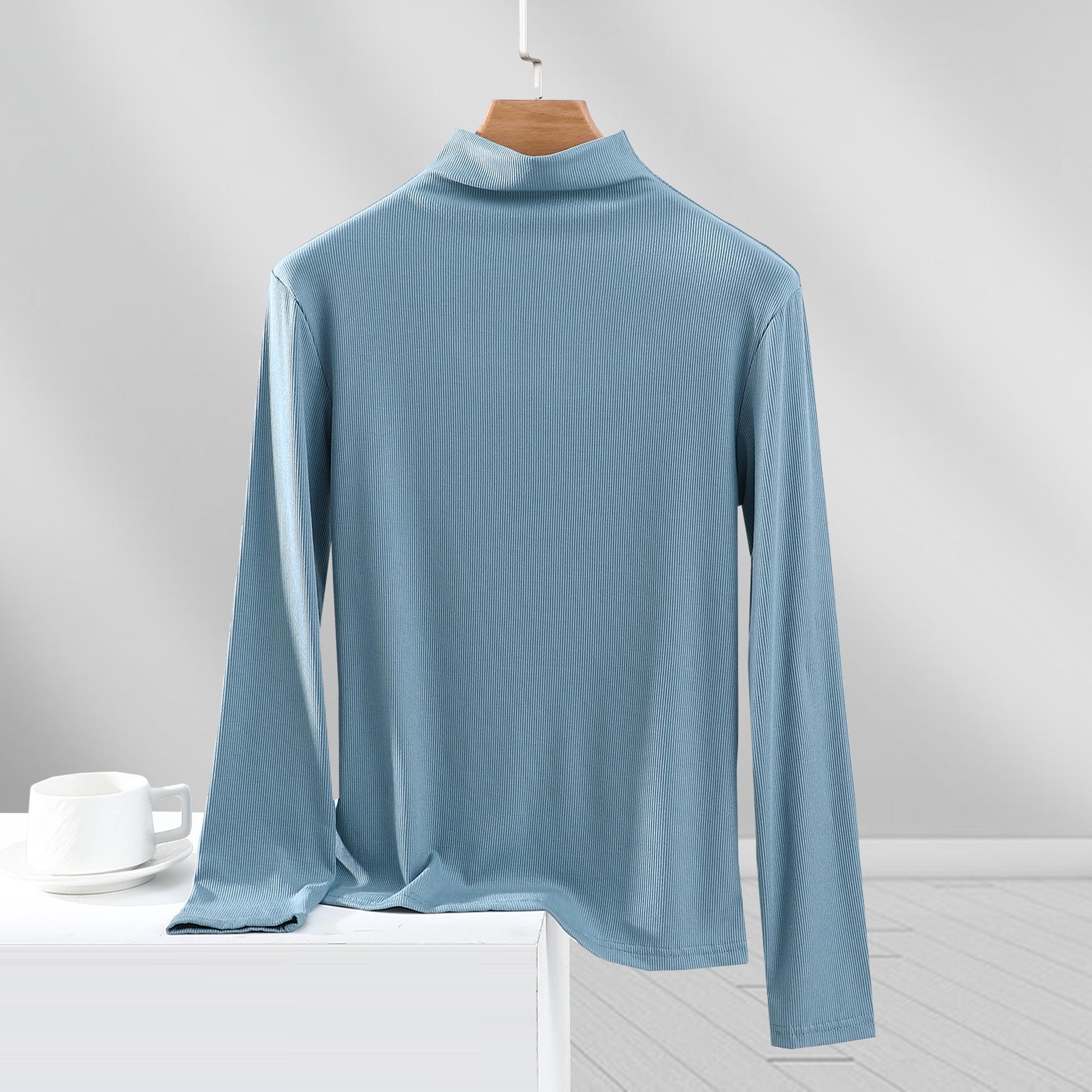 Универсальная футболка с длинным рукавом и высоким воротником в рубчик для весны и осени One Size
Универсальная футболка с длинным рукавом и высоким воротником в рубчик для весны и осени One Size