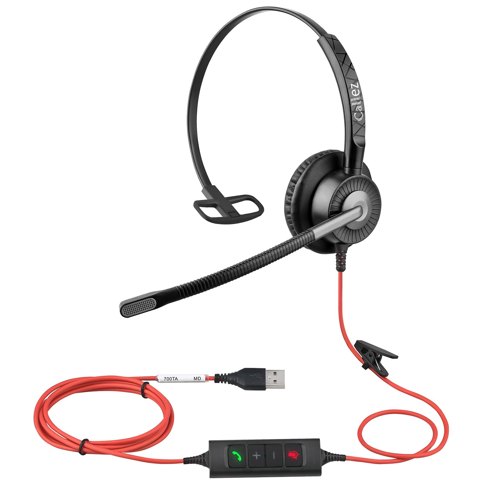 Callez USB Headset with Double Noise Wired Single Ear Headphones with MS Teams Call Volume Control and Mute Lightweight and Ideal for Web Remote чорний
Callez USB Headset with Double Noise Wired Single Ear Headphones with MS Teams Call Volume Control and Mute Lightweight and Ideal for Web Remote чорний