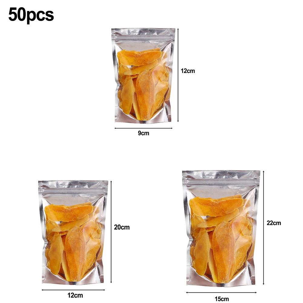 Silver Clear Resealable Stand Up Foil Mylar Zip Heat Seal Food Bags Pouch M: 12 x20cm *50pcs
Silver Clear Resealable Stand Up Foil Mylar Zip Heat Seal Food Bags Pouch M: 12 x20cm *50pcs
