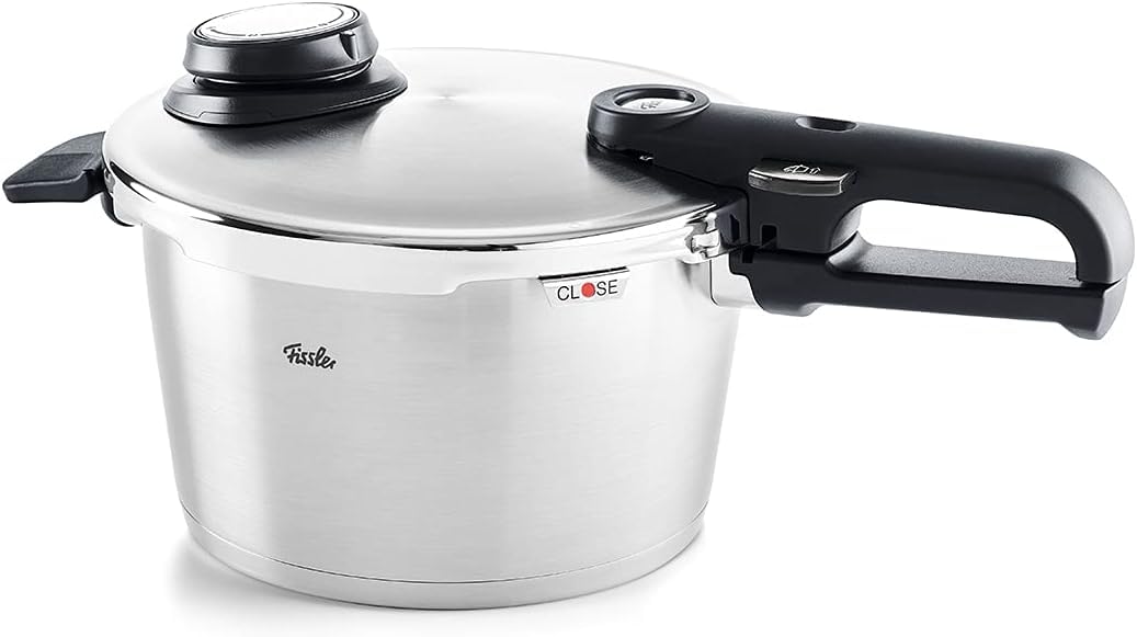 Fissler Pressure Cooker Vitabit Premium Gas Compatible Suitable for People 3 Level Pressure Settings Made in Germany Japanese Silver Stainless Steel срібний
Fissler Pressure Cooker Vitabit Premium Gas Compatible Suitable for People 3 Level Pressure Settings Made in Germany Japanese Silver Stainless Steel срібний