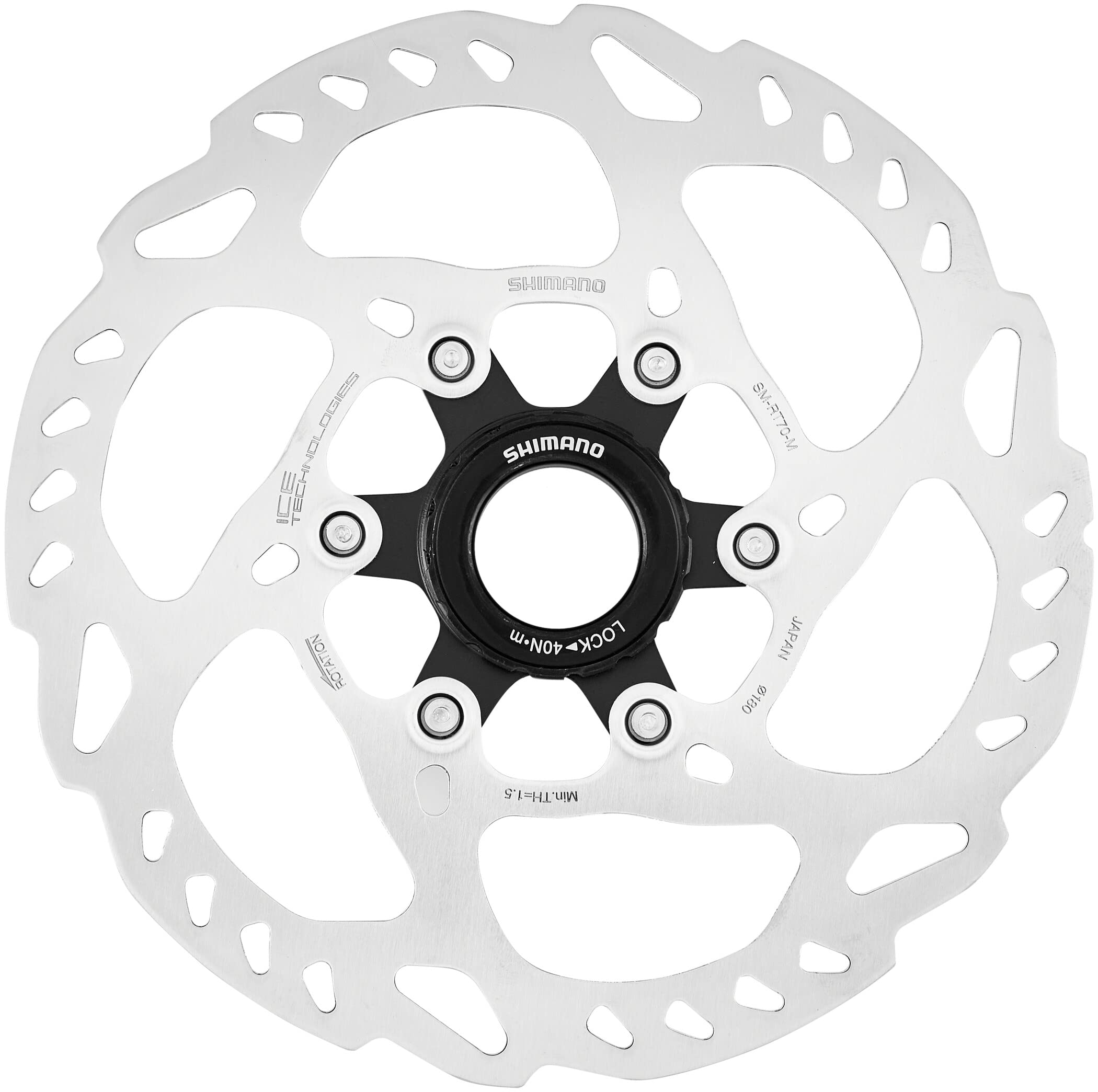 SHIMANO 180 мм центральний замок, вузьке кільце, зовнішня зубчаста зубця типу SM-RT70 включено/замок срібний
SHIMANO 180 мм центральний замок, вузьке кільце, зовнішня зубчаста зубця типу SM-RT70 включено/замок срібний