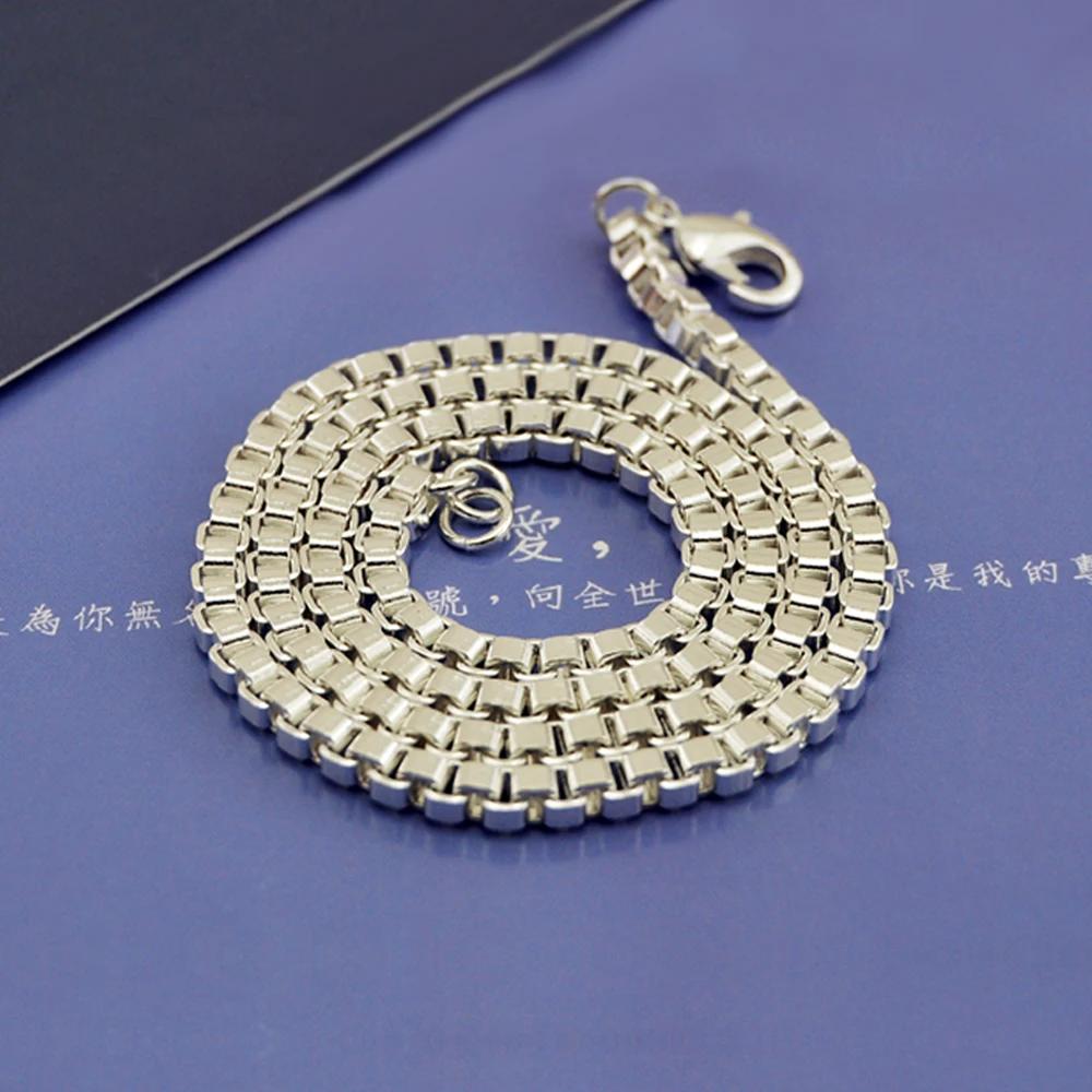 Hot 925 Sterling Silver Classic 4MM box chain Necklaces for woman men s Charms Fashion Party wedding Jewelry Christmas Gifts 50CM 20 inches
Hot 925 Sterling Silver Classic 4MM box chain Necklaces for woman men s Charms Fashion Party wedding Jewelry Christmas Gifts 50CM 20 inches