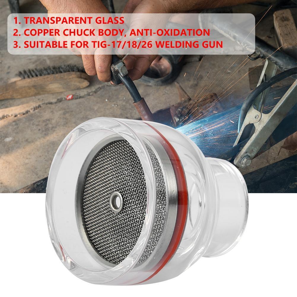 6pcs TIG Welding Torch Kit Replacement Gas Lens Copper Collet Transparent Glass Cup for TIG-17/18/26 Soldering Supplies 2.4mm
6pcs TIG Welding Torch Kit Replacement Gas Lens Copper Collet Transparent Glass Cup for TIG-17/18/26 Soldering Supplies 2.4mm