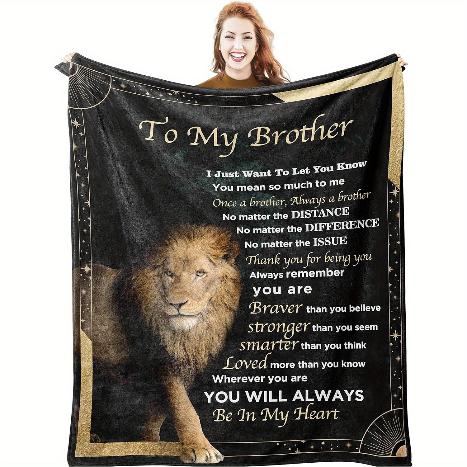 Blanket for Brother Soft Flannel Sofa Blanket TV Throw Blanket Memorial Gift Blanket One Piece 70x100cm
Blanket for Brother Soft Flannel Sofa Blanket TV Throw Blanket Memorial Gift Blanket One Piece 70x100cm