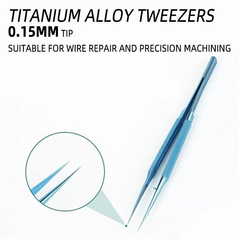 1PC Fingerprint Flying Wire Tweezers Titanium Alloy 0.15mm Fine Tip Phone Repair Curved Or Straight Tip Curved tip&14cm синий
1PC Fingerprint Flying Wire Tweezers Titanium Alloy 0.15mm Fine Tip Phone Repair Curved Or Straight Tip Curved tip&14cm синий