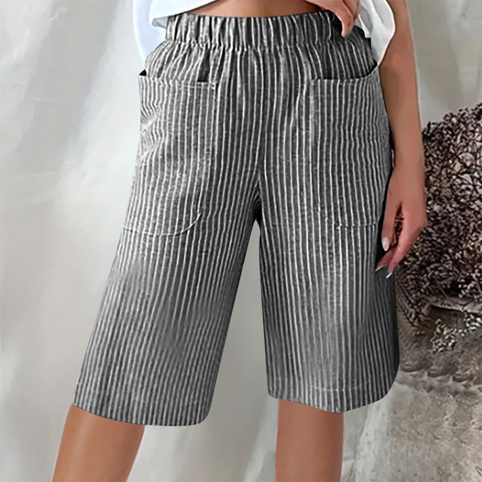 Женская мода в полоску с принтом и эластичной резинкой на талии, повседневные брюки с пятью точками и карманами L чёрный
Женская мода в полоску с принтом и эластичной резинкой на талии, повседневные брюки с пятью точками и карманами L чёрный