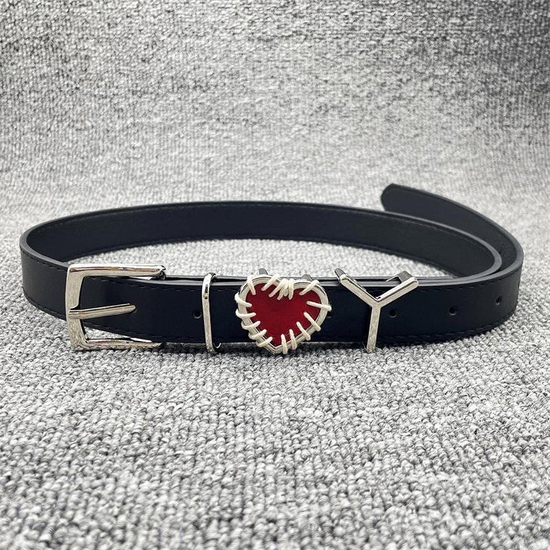 1Pc Red Heart Belt Retro Couple Style Belt Vintage Small Black Brown Casual Pu Leather Belt Korean Style Retro Belt
1Pc Red Heart Belt Retro Couple Style Belt Vintage Small Black Brown Casual Pu Leather Belt Korean Style Retro Belt