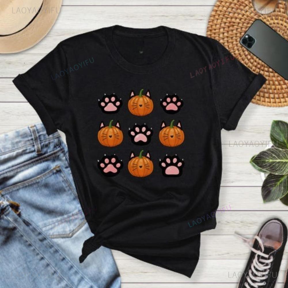 Halloween Cat TShirt Pumpkin Cat Paw Prints Shirt Cute Black Cat Graphic Printed Tshirt Women Daily Life Casual Fashion Tee Top 4XL
Halloween Cat TShirt Pumpkin Cat Paw Prints Shirt Cute Black Cat Graphic Printed Tshirt Women Daily Life Casual Fashion Tee Top 4XL