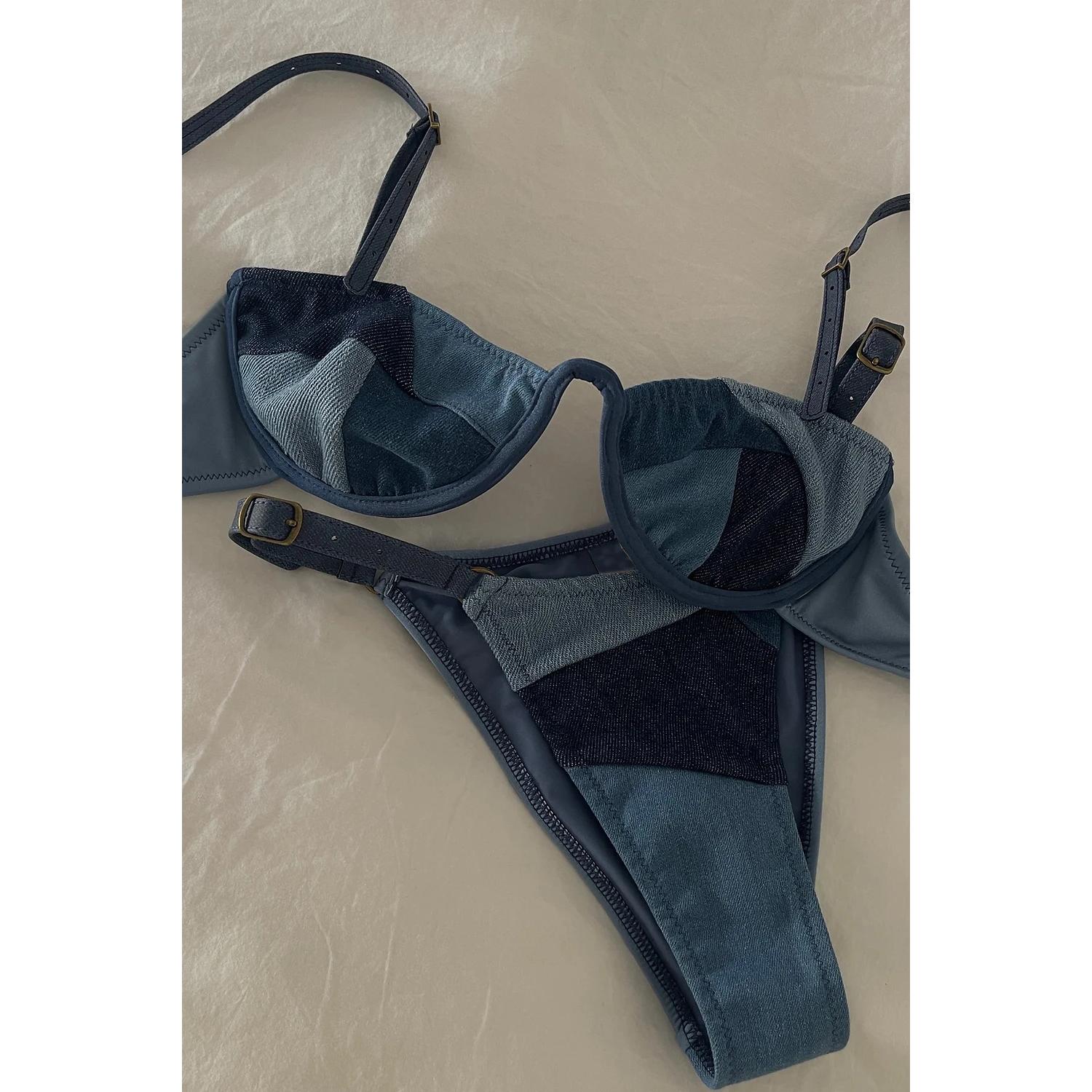 Sexy Bikini Swimsuit with Belt V Neck Swimwear Women Patchwork Brazilian Bikini Bathing Suit Summer Female L
Sexy Bikini Swimsuit with Belt V Neck Swimwear Women Patchwork Brazilian Bikini Bathing Suit Summer Female L