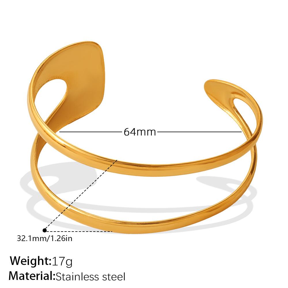 Simple and popular classic double-headed water drop opening bracelet plated with real gold does not fade and can be stacked for women s jewelry
Simple and popular classic double-headed water drop opening bracelet plated with real gold does not fade and can be stacked for women s jewelry