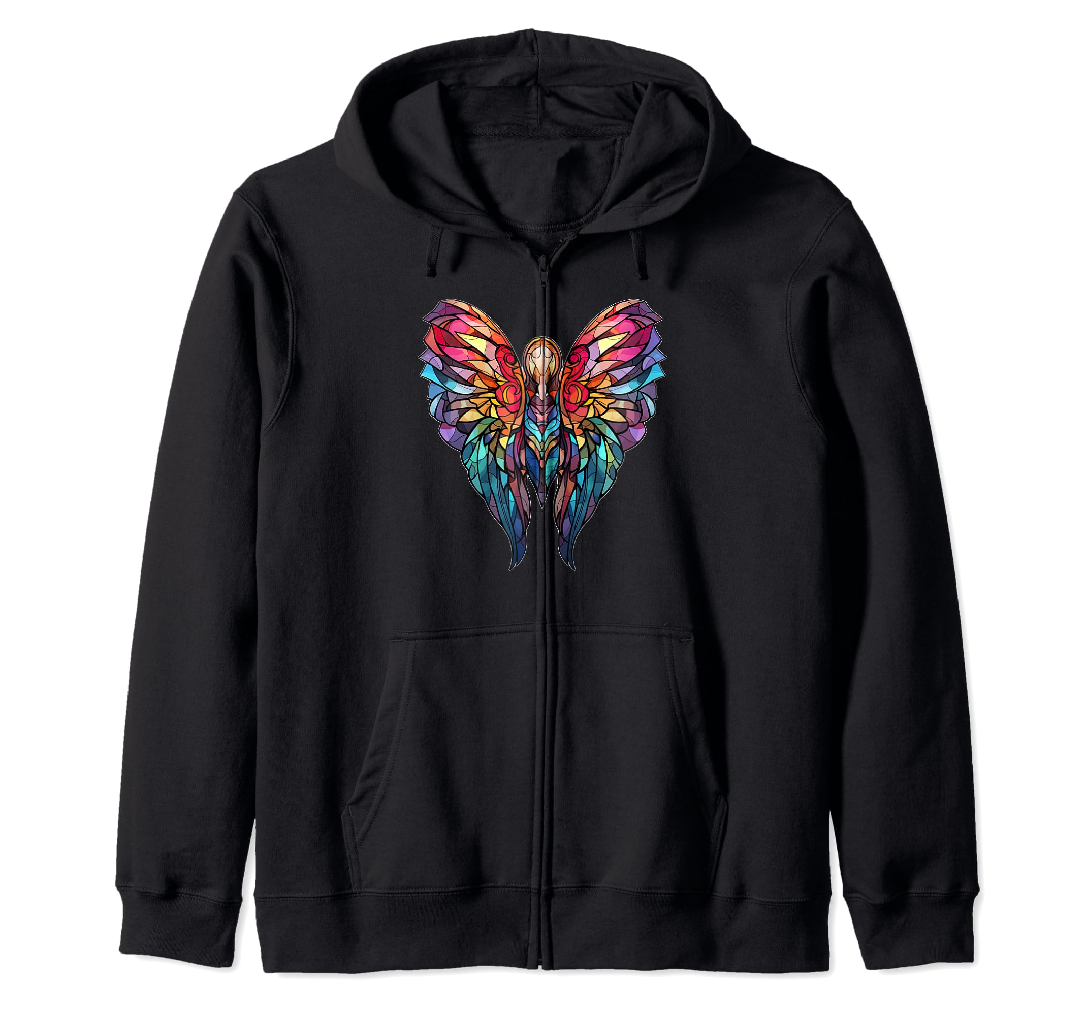 Mosaic, stained glass, butterfly, geometric pattern zip hoodie
Mosaic, stained glass, butterfly, geometric pattern zip hoodie