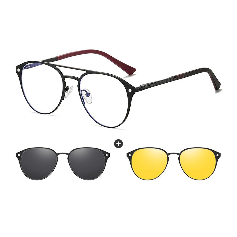 Retro Stainless Steel Men s Glasses Frame 3 In 1 Polarized Sunglasses & Night Vision Clip-On Durable Eyewear for Day & Night Use
Retro Stainless Steel Men s Glasses Frame 3 In 1 Polarized Sunglasses & Night Vision Clip-On Durable Eyewear for Day & Night Use
