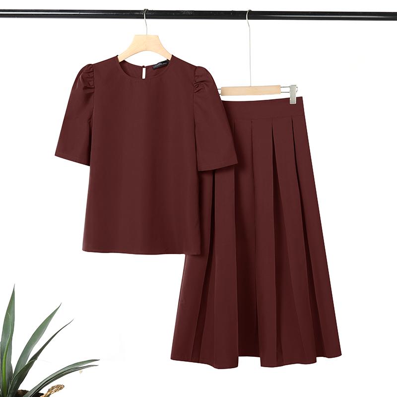 ZANZEA Women Short Sleeve Blouse and Long Skirts Elegant Casual Two Piece Suit Sets 2XL вина червоного кольору
ZANZEA Women Short Sleeve Blouse and Long Skirts Elegant Casual Two Piece Suit Sets 2XL вина червоного кольору