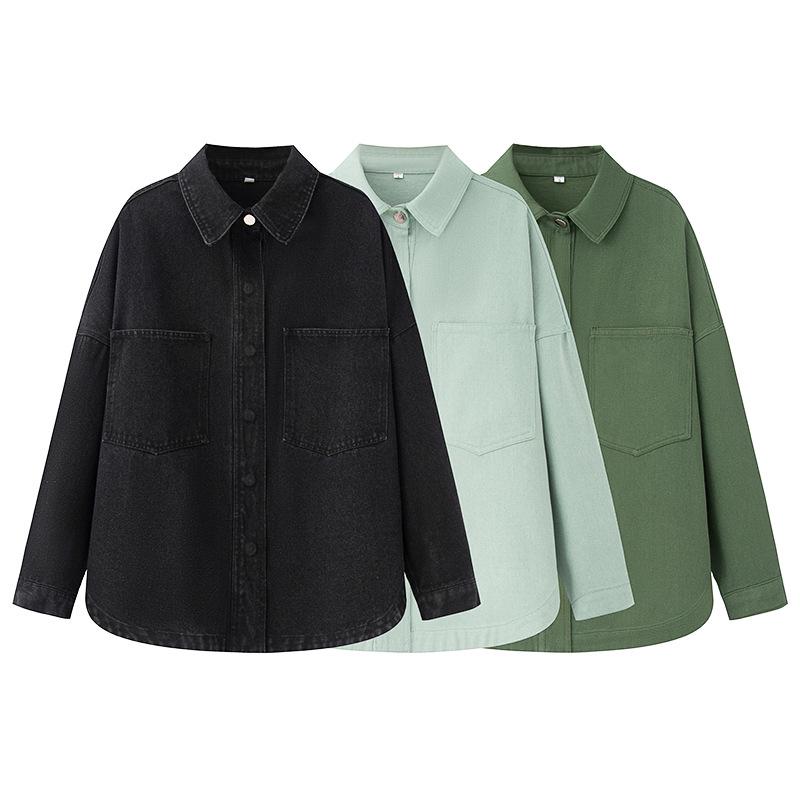 European & American Women s Fashion 2025 Spring Loose Fit Denim Shirt with Large Pockets and Decorative Lapel L
European & American Women s Fashion 2025 Spring Loose Fit Denim Shirt with Large Pockets and Decorative Lapel L