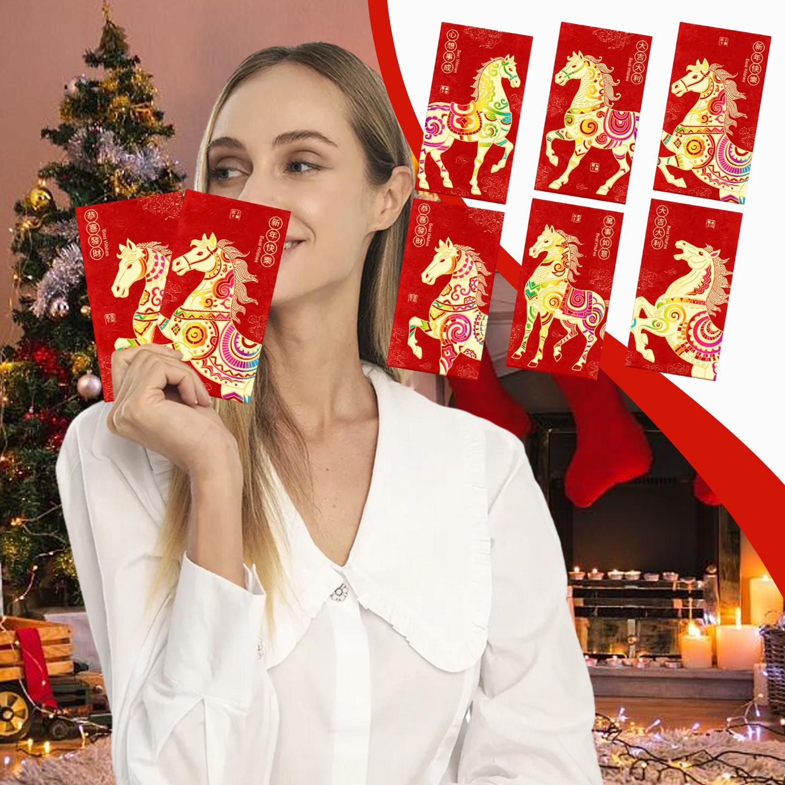 Year of the Horse Red Envelopes 6 Piece Chinese New Year Money Packets Large Size 2026 Cash Gift Holders for Holiday Birthday China Mainland
Year of the Horse Red Envelopes 6 Piece Chinese New Year Money Packets Large Size 2026 Cash Gift Holders for Holiday Birthday China Mainland