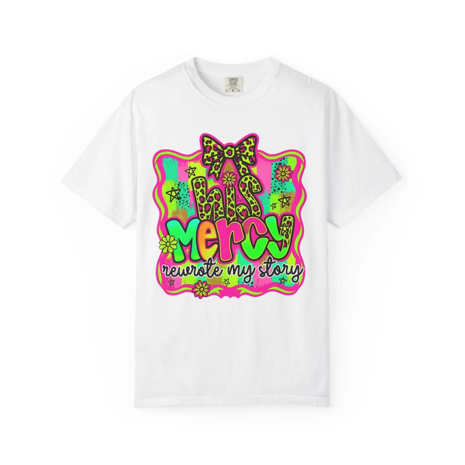 Mercy rewire my story T shirt | Neon leopard heart design, inspirational phrase 3XL
Mercy rewire my story T shirt | Neon leopard heart design, inspirational phrase 3XL