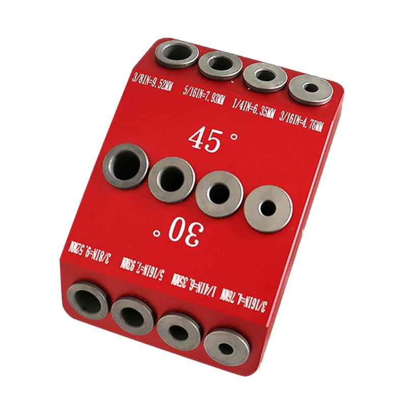 30/45/90 Degree Blue/Red Drilling Locator Positioning Tool Kit Aluminum Alloy Drilling Guide for Carpenters Use червоний
30/45/90 Degree Blue/Red Drilling Locator Positioning Tool Kit Aluminum Alloy Drilling Guide for Carpenters Use червоний