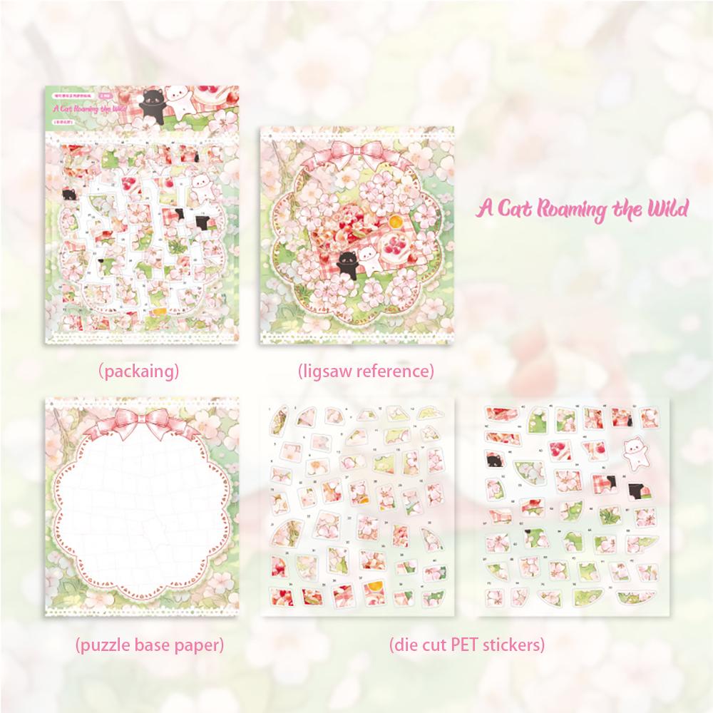 Cute Cat Cherry Blossom Rain Series Puzzle Stickers, Four Theme Landscape Creating 3D Fun DIY Stickers светло-зеленый
Cute Cat Cherry Blossom Rain Series Puzzle Stickers, Four Theme Landscape Creating 3D Fun DIY Stickers светло-зеленый