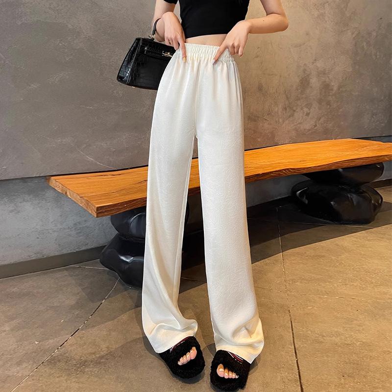 Acetic Acid Satin Wide-leg Pants for Women New Summer Thin Loose High Waist Small Ice Silk National Style Straight Pants M
Acetic Acid Satin Wide-leg Pants for Women New Summer Thin Loose High Waist Small Ice Silk National Style Straight Pants M