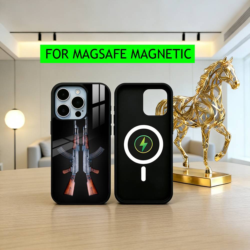 Cool AK47 Handgun G-Gun Phone Case For iPhone17,16,15,14,13,12,11 Plus,Pro Magnetic For Magsafe Wireless Charging iPhone12PROMAX
Cool AK47 Handgun G-Gun Phone Case For iPhone17,16,15,14,13,12,11 Plus,Pro Magnetic For Magsafe Wireless Charging iPhone12PROMAX