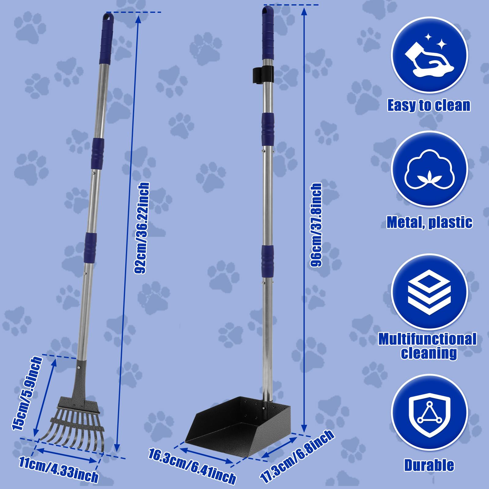 2/3Pcs Pet Pooper Scooper Set with Long Handle Multifunctional Metal Tray Rake Spade Dog Poop Picker For Pet Waste Removal
2/3Pcs Pet Pooper Scooper Set with Long Handle Multifunctional Metal Tray Rake Spade Dog Poop Picker For Pet Waste Removal