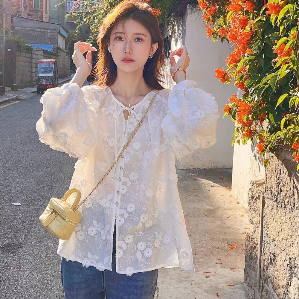 Thin Women Chiffon Blouse Translucent Oversize Blouse Women Embroidery Flower Shirt Photo XL
Thin Women Chiffon Blouse Translucent Oversize Blouse Women Embroidery Flower Shirt Photo XL