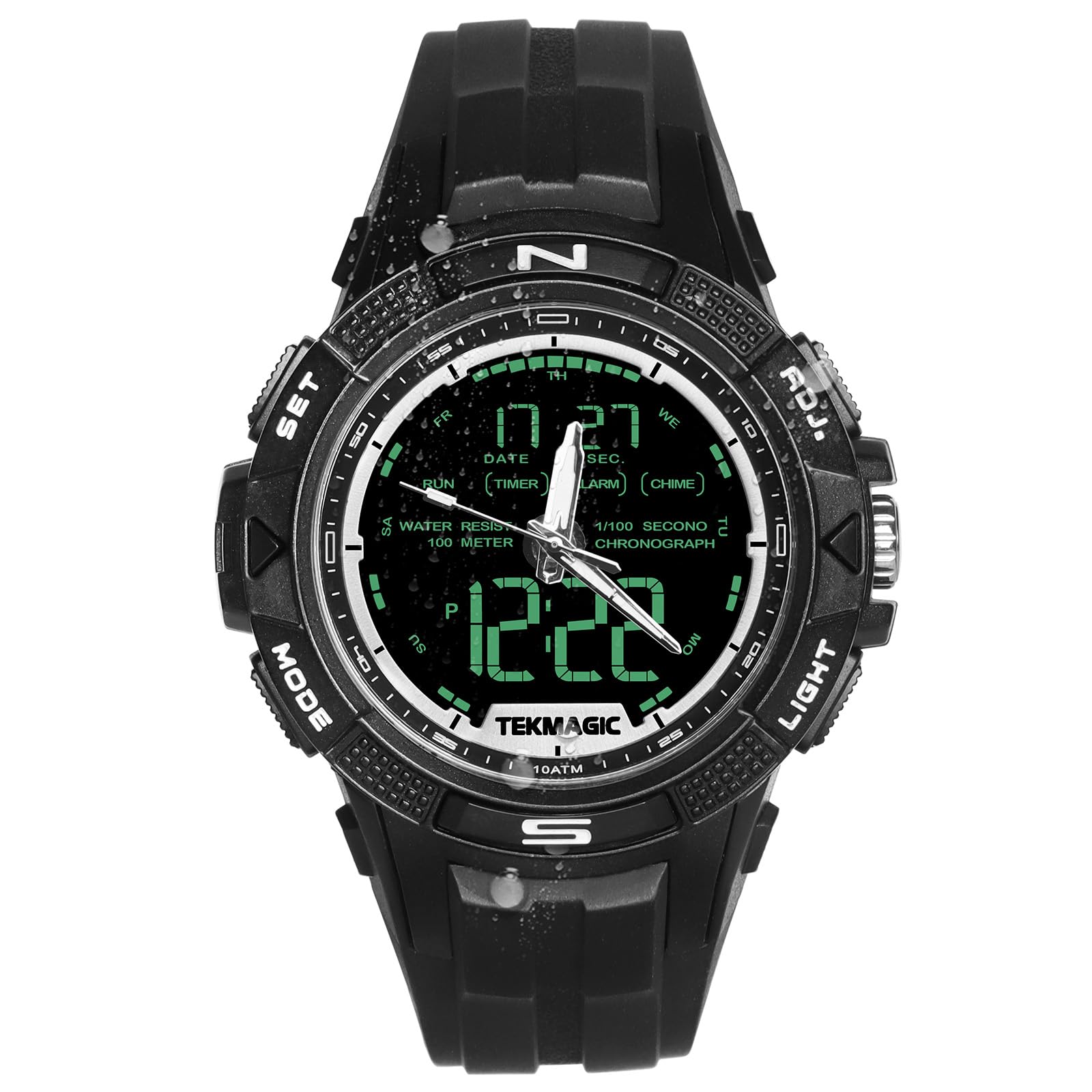 10ATM Waterproof Watch Men s Multifunctional Analog Watch Swimming Watch Diver s Watch Climbing Clock Alarm Watch Stopwatch, Calendar, Dual Time,
10ATM Waterproof Watch Men s Multifunctional Analog Watch Swimming Watch Diver s Watch Climbing Clock Alarm Watch Stopwatch, Calendar, Dual Time,