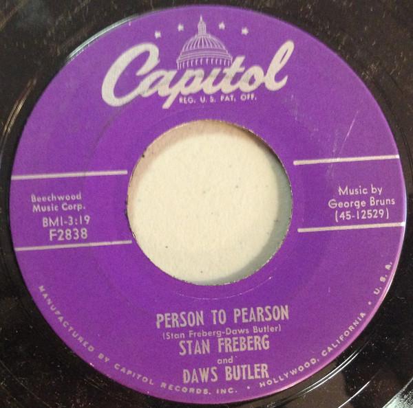 7inch Record STAN FREBERG & DAWS BUTLER - Person To Pearson / Point Of Order F2838 Capitol Records 1954 US Pop Used
7inch Record STAN FREBERG & DAWS BUTLER - Person To Pearson / Point Of Order F2838 Capitol Records 1954 US Pop Used