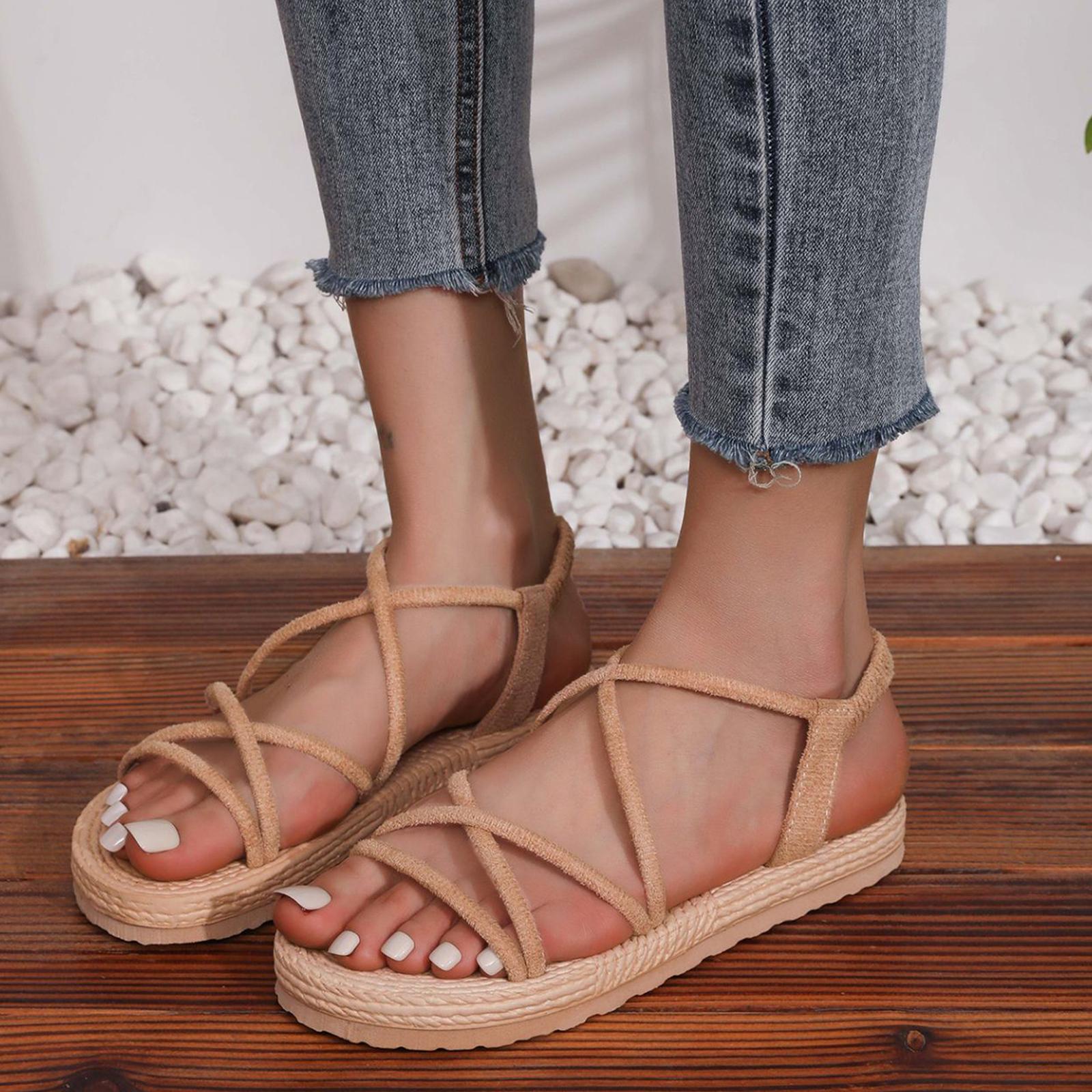Summer women s cross belt hemp rope beach thick soled sandals 36 хаки
Summer women s cross belt hemp rope beach thick soled sandals 36 хаки