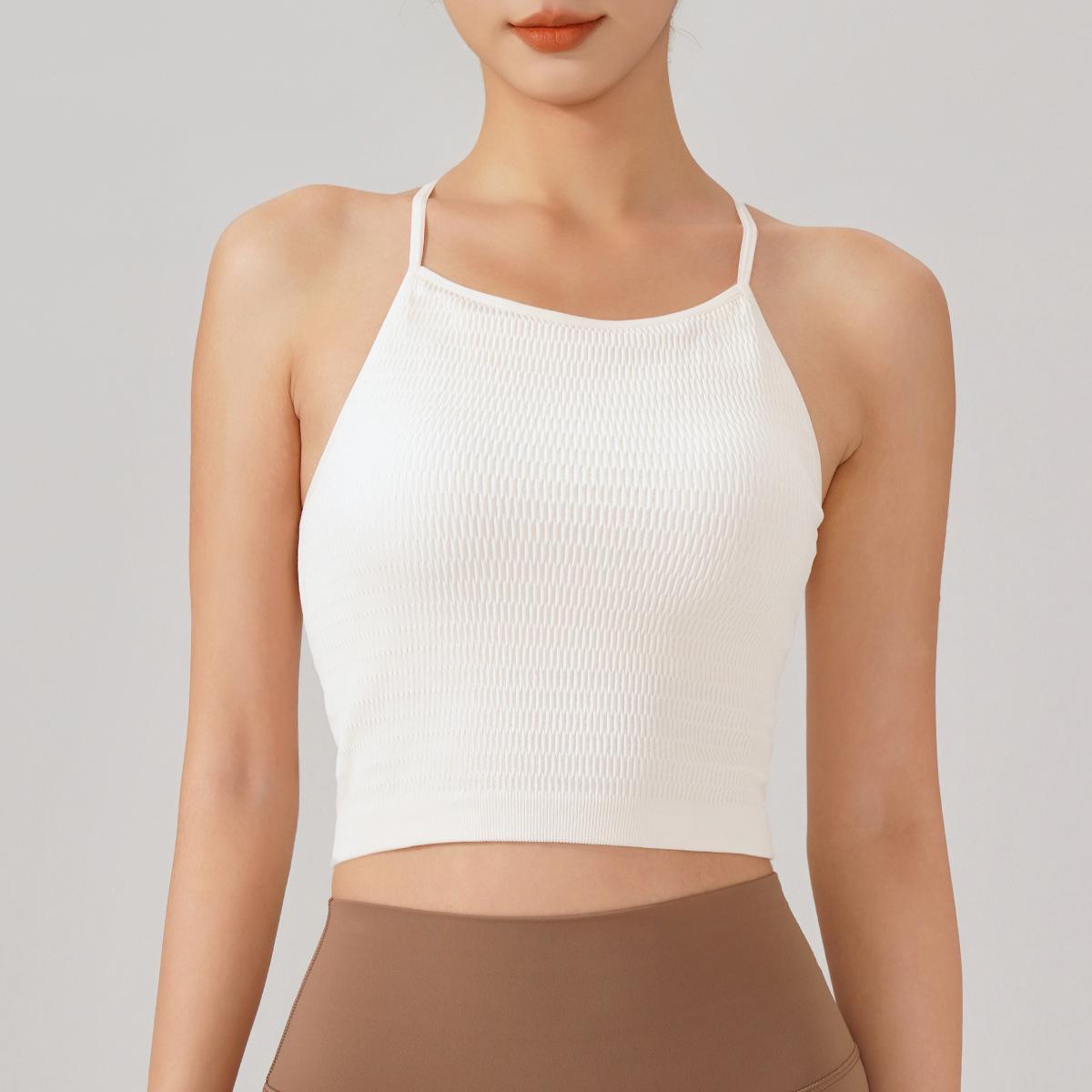 Слитный спортивный топ для йоги с бретелями-спагетти, халтером и красивым дизайном спины для женщин S up to 95 lbs грязно-белый
Слитный спортивный топ для йоги с бретелями-спагетти, халтером и красивым дизайном спины для женщин S up to 95 lbs грязно-белый