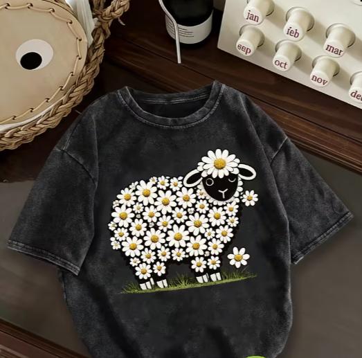 Cute Lamb Tshirt Print Playful Watercolor Style Womens Plus Size Tshirt Womens Clothing S
Cute Lamb Tshirt Print Playful Watercolor Style Womens Plus Size Tshirt Womens Clothing S