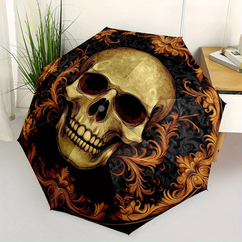 Golden Skull Ornament: Gothic Decor for Your HomeUmbrella, Portable 3-Fold Umbrella for Men & Women,Christmas Gift ES356
Golden Skull Ornament: Gothic Decor for Your HomeUmbrella, Portable 3-Fold Umbrella for Men & Women,Christmas Gift ES356