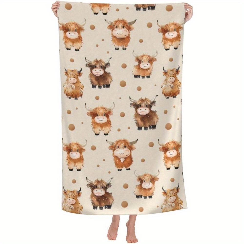Cute Highland Cow-Printed Beach Towel, Soft Absorbent Quick-Dry for Swimming Camping Bathing Travel W30*H60(CM)
Cute Highland Cow-Printed Beach Towel, Soft Absorbent Quick-Dry for Swimming Camping Bathing Travel W30*H60(CM)