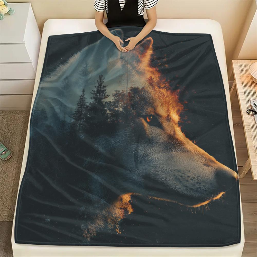 Smoke Wolf Print Flannel Blanket, High quality Comfortable for All Seasons, Home Decor, Warmth and Comfort 80cm x 120cm
Smoke Wolf Print Flannel Blanket, High quality Comfortable for All Seasons, Home Decor, Warmth and Comfort 80cm x 120cm