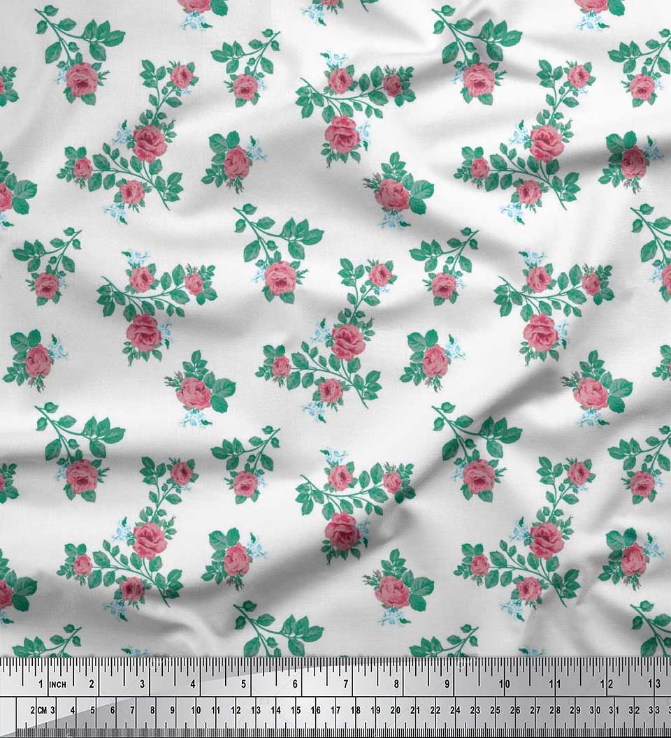 Тканина Soimoi Japan Crepe Satin Leaves & Rose Floral Print Тканина на метр 42 дюйма 42 Inch Wide - Poly Crepe білий
Тканина Soimoi Japan Crepe Satin Leaves & Rose Floral Print Тканина на метр 42 дюйма 42 Inch Wide - Poly Crepe білий